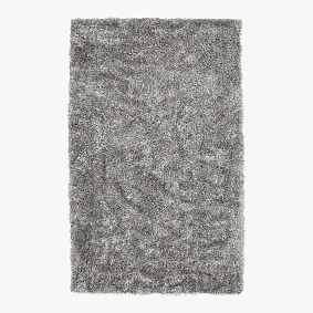 Shimmer Shag Performance Rug - Light Grey