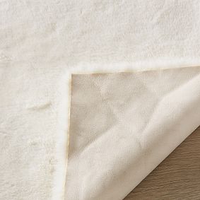 Open Box: Washable Faux-Bunny Fur Rug
