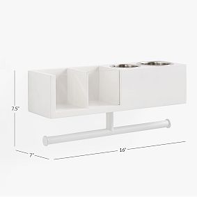 Wood and Acrylic Wall Beauty Storage