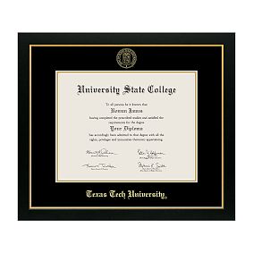 College Diploma Frame - Black