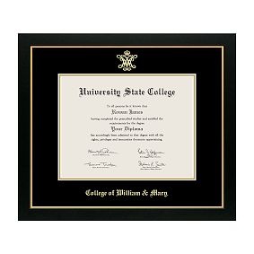 College Diploma Frame - Black