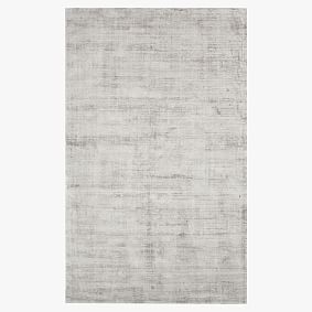 Open Box:  Solid Viscose Rug - Light Gray