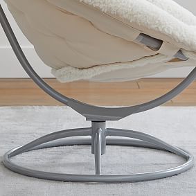 Sherpa Ivory Hang-A-Round Swivel Chair