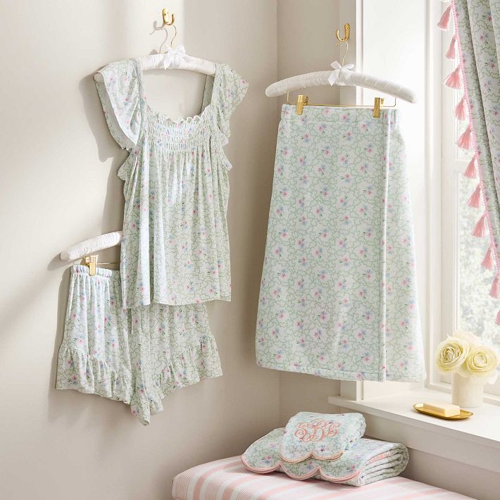 house on the hill Pajama 新品 Hill House Home Clematis Scallop Short Pajama Set | Pottery Barn Teen