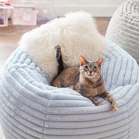 Large Channel Cloud Dusty Periwinkle Bean Bag Chair