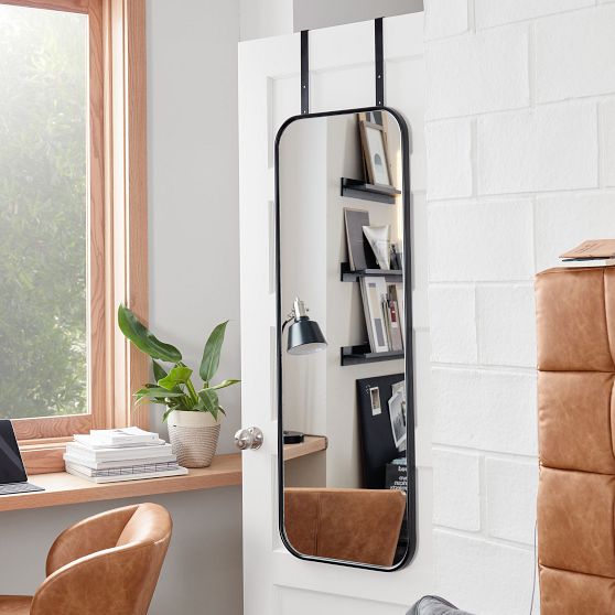 Over-the-Door Framed Mirror (18"x48")