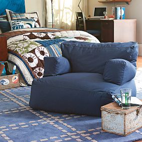 Twill Navy Eco Lounger
