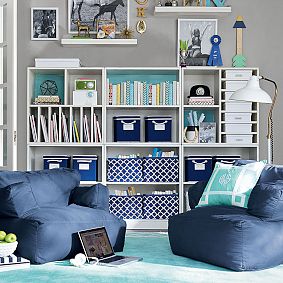 Twill Navy Eco Lounger