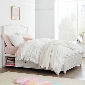 Chelsea Storage Bed &amp; 5-Drawer Tower Dresser - Simply White