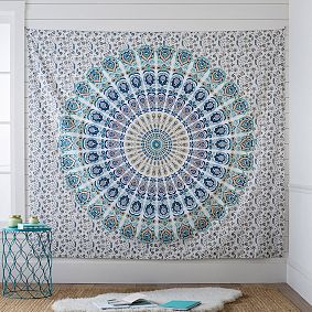 Printed Tapestry, Blue/Green