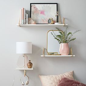 Metallic Trim Shelves