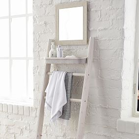 Wall Leaning Storage Rack With Hamper
