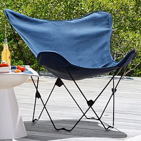 Canvada Ink Blue Indoor/Outdoor Butterfly Chair