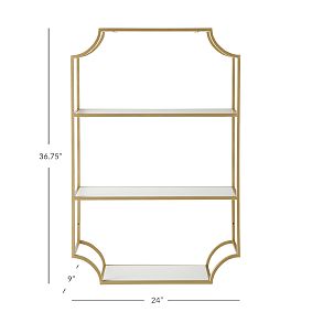 Scalloped Wall Bookcase (24"x37")