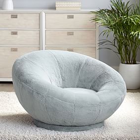 Faux Fur Quarry Groovy Swivel Chair