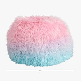 Large Snowcone Faux Fur Bean Bag Chair