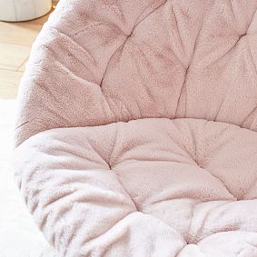 Faux Fur Blush Hang-A-Round Chair