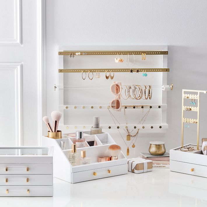 Elle Lacquer Wall Jewelry Organizer | Jewelry Storage | Pottery