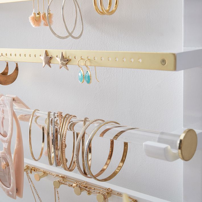 ポッタリーバーン アンティーク調 壁掛けジュエリーホルダー Elle Lacquer Wall Jewelry Organizer | Jewelry Storage | Pottery