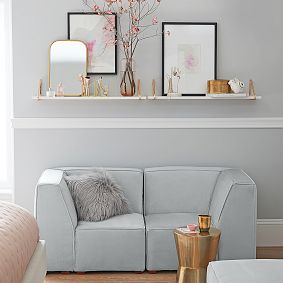 Metallic Trim Shelves