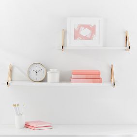 Metallic Trim Shelves