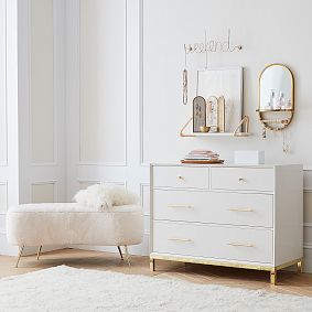 Metallic Trim Shelves