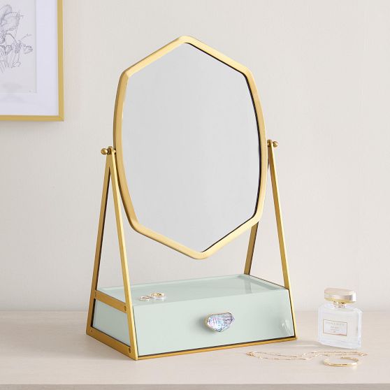 green emerald velvet dress Amazon.com: Mirror Gold Rectangle Makeup Decorative Tray, Metal Jewelry  Organizer for Vanity, Bathroom, Dressing Table (Large) : Home & Kitchen