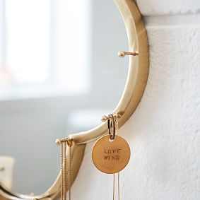 Quatrefoil Jewelry Hanging Mirror