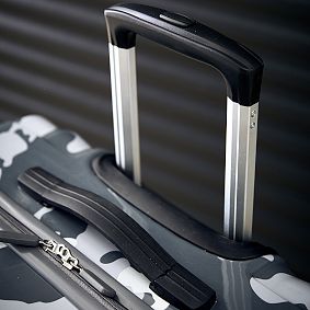 Channeled Hard-Sided Gray Camo Carry-on Spinner