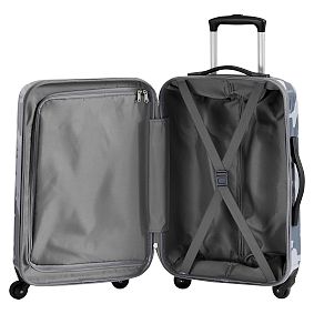 Channeled Hard-Sided Gray Camo Carry-on Spinner