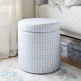 LoveShackFancy Round Storage Ottoman