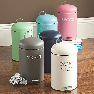 Bright Pink Trash Can