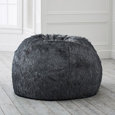 Baloo Faux Fur Bean Bag Chair, Medium Slipcover