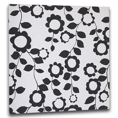 Nouveau Floral Fabric-Covered Tackboard
