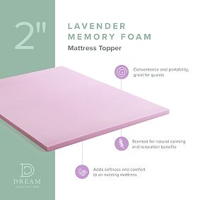 Lavender-Infused Memory Foam Mattress Topper