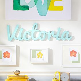 Script Name Wood Word Decor
