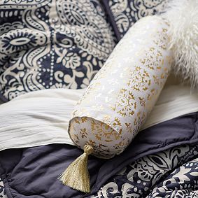 Metallic Printed Bolster Pillow