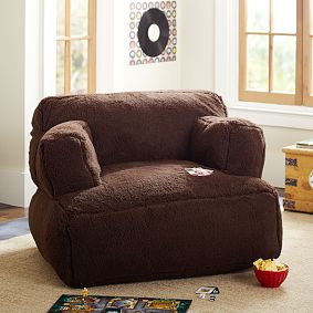 Chocolate Sherpa Faux-Fur Eco-Lounger