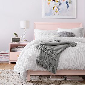 Open Box:  Ruched Organic Duvet Cover &amp; Sham