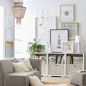 Blush and Gray Abstract Stones Framed Art