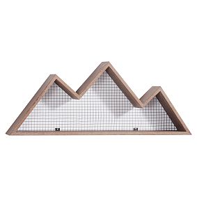 Wood And Metal Mountain Shelf
