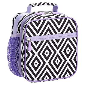Gear-Up Preppy Diamond Classic Lunch Bag, Black