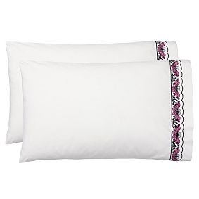 Anna Sui Embroidered Butterfly Sateen Sheet Set