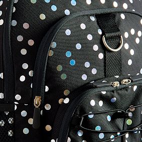 Gear-Up Iridescent Dot Black Backpack