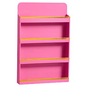 Jane Beauty Collection, Wall Nail Polish Organizer, Gold Trim