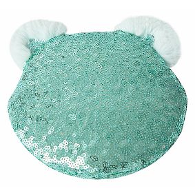 Sequin Mint Cat Pouch