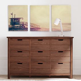 Lifeguard Tower Canvas Triptych, 54"x24"