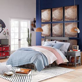 Weathered Ball Framed Art, 28"x28"