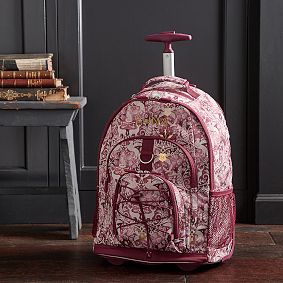 Harry Potter™ Gear-Up Magical Damask Rolling Backpack, Burgundy