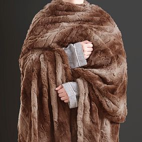 Beautyrest Heated Oversized Faux Fur Throw